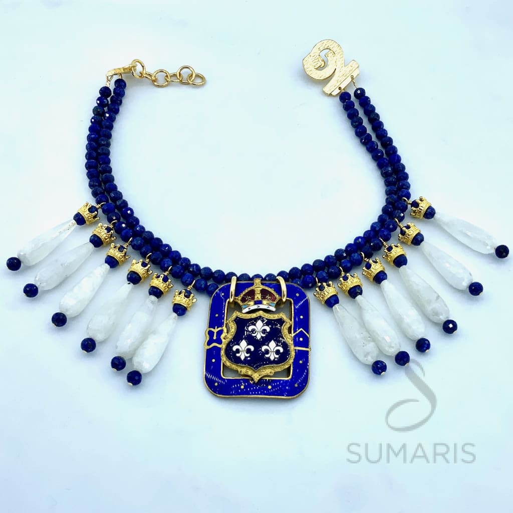 ROYAL MOONSTONES OOAK STATEMENT NECKLACE