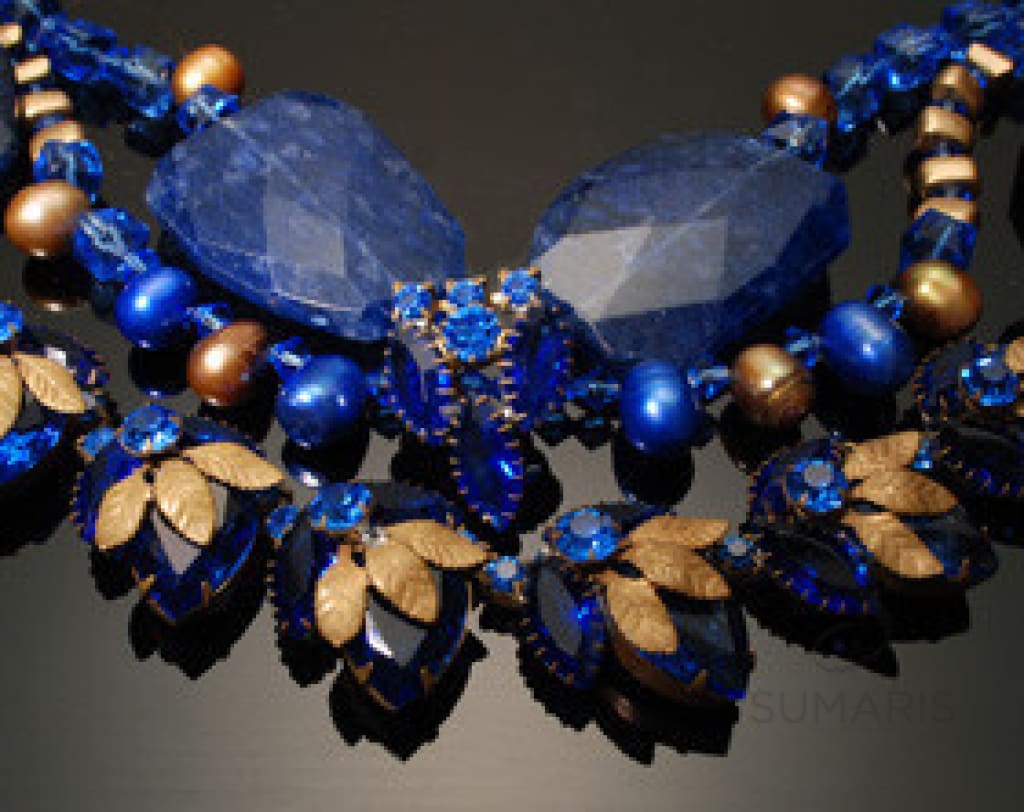 Royalty Necklace Sumaris Blue Gold-colored Necklaces Women Sumaris Royalty Royalty