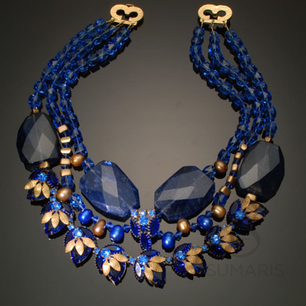 Royalty Necklace Sumaris Blue Gold-colored Necklaces Women Sumaris Royalty Royalty