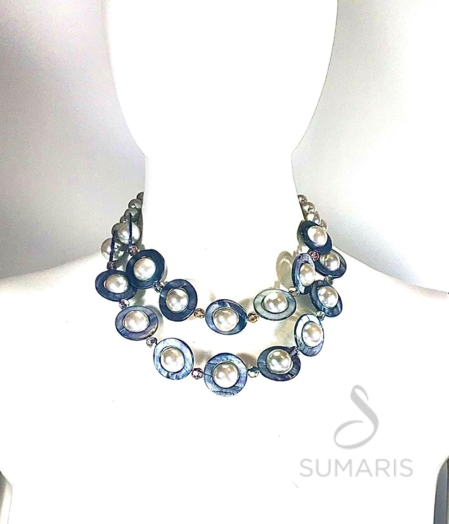 Saturn's Moons Necklace Sumaris Black / Grey Necklaces Sumaris Saturn's Moons Saturn's Moons