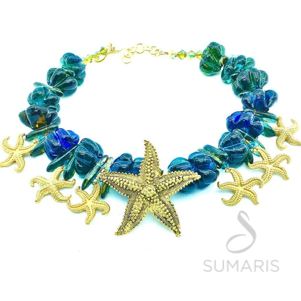 STARFISH FAMILY OOAK STATEMENT NECKLACE